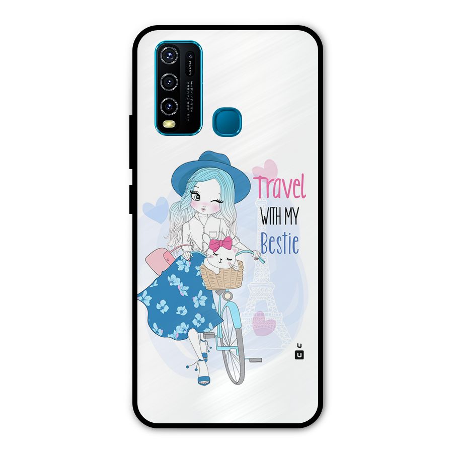 Travel With My Bestie Metal Back Case for Vivo Y30
