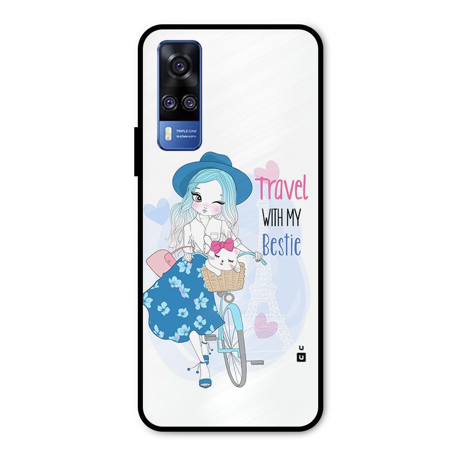 Travel With My Bestie Metal Back Case for Vivo Y31