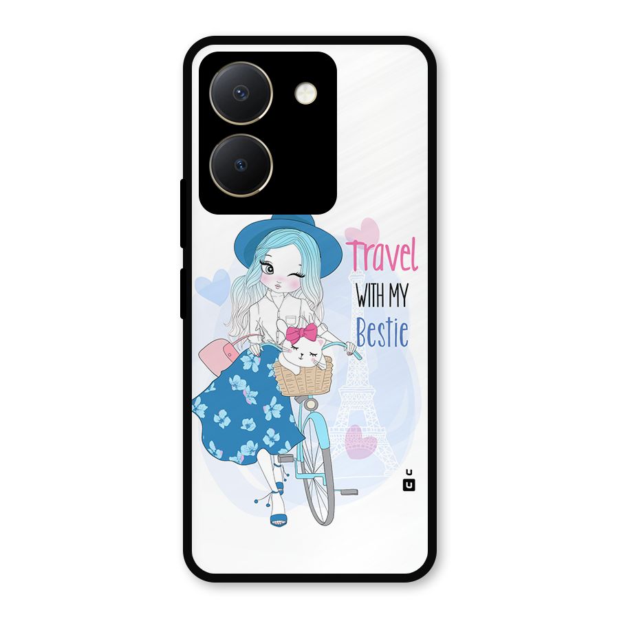Travel With My Bestie Metal Back Case for Vivo Y36