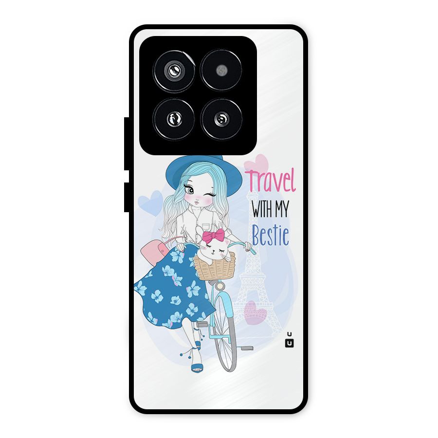 Travel With My Bestie Metal Back Case for Xiaomi 14 Pro