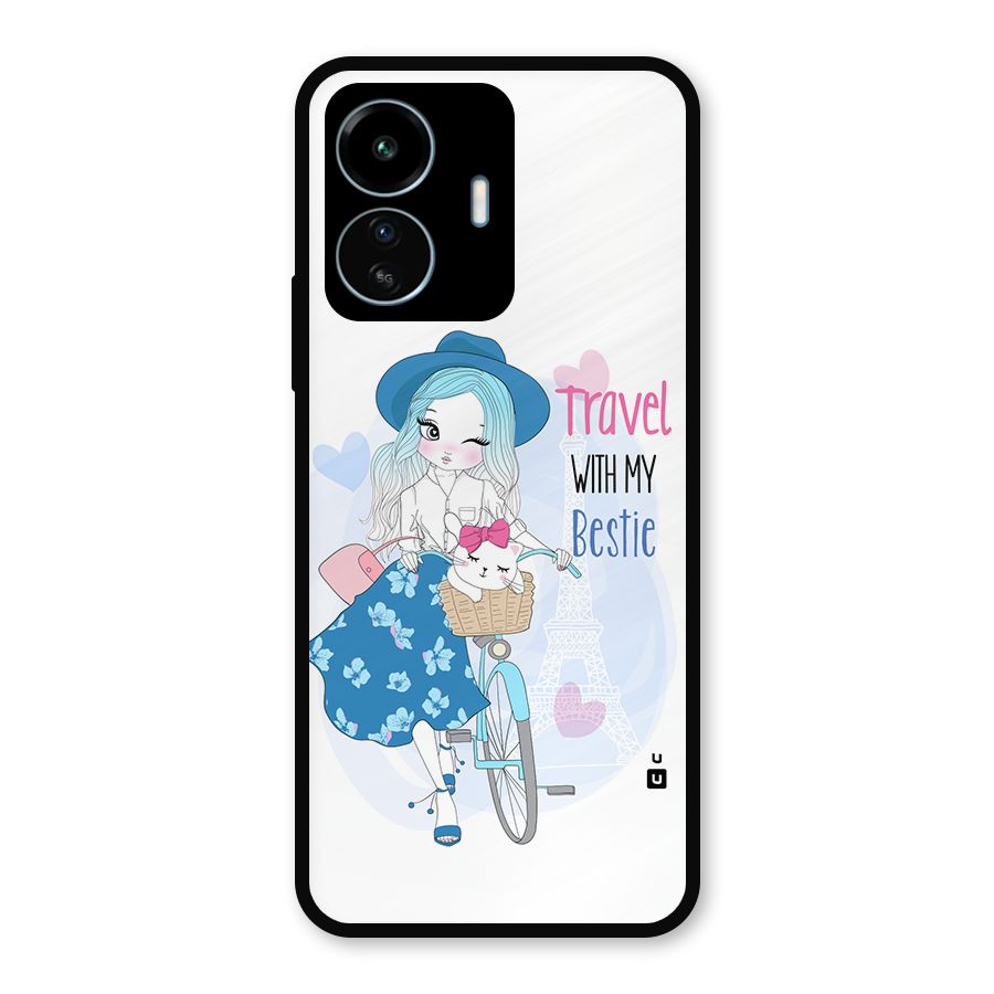 Travel With My Bestie Metal Back Case for vivo iQOO Z6 Lite 5G