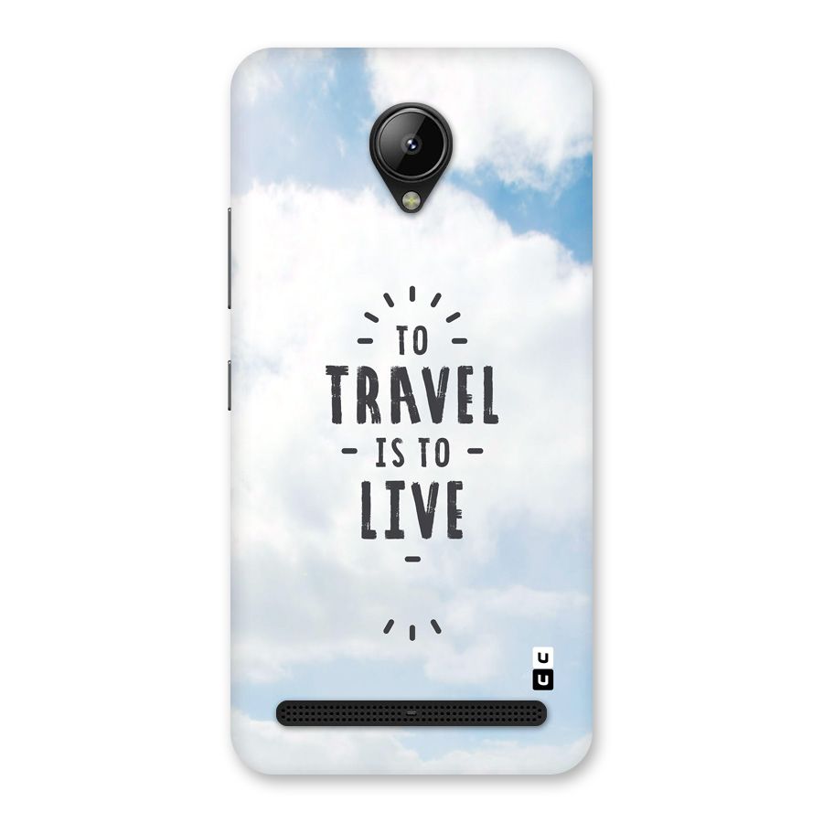 Travel is Life Back Case for Lenovo C2