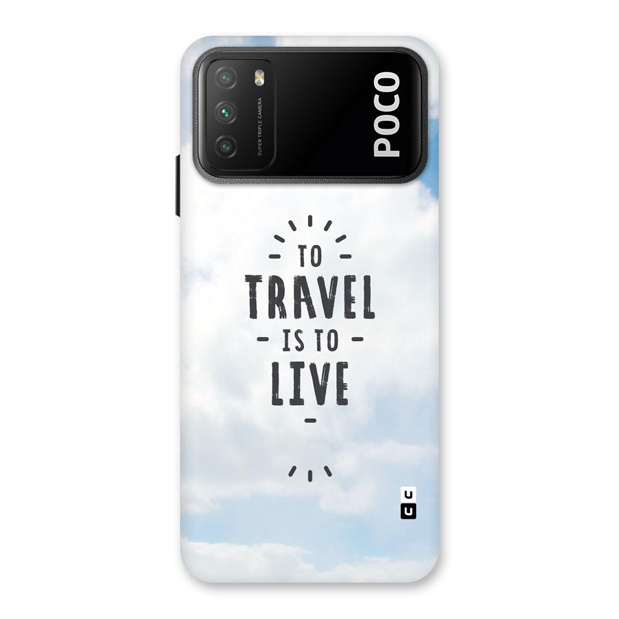 Travel is Life Back Case for Poco M3