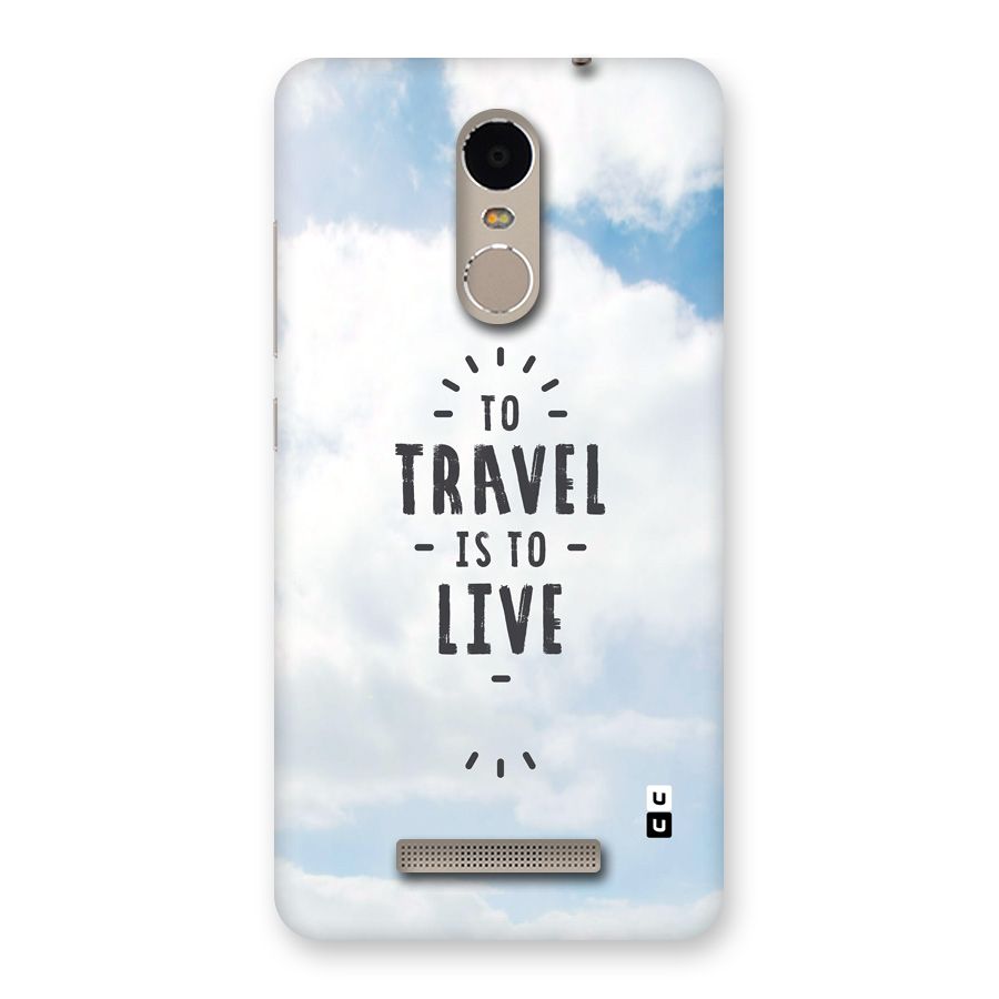 Travel is Life Back Case for Redmi Note 3