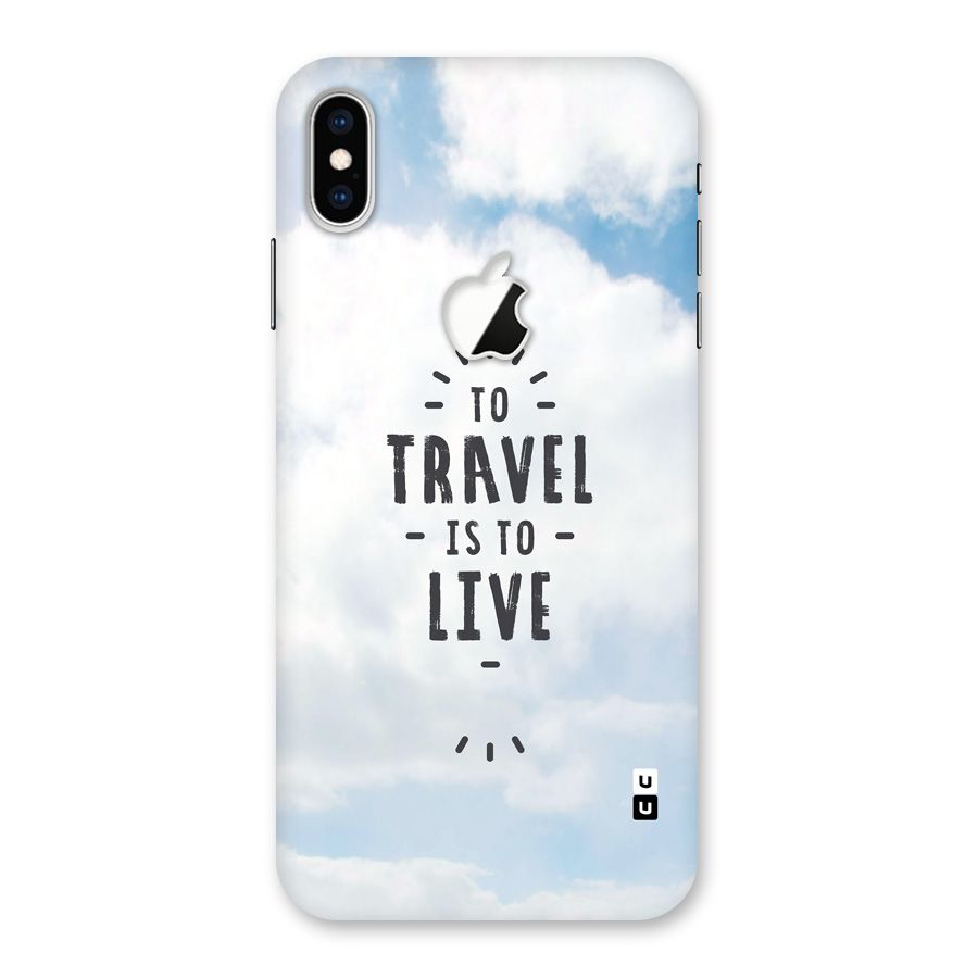 Travel is Life Back Case for iPhone XS Max Apple Cut