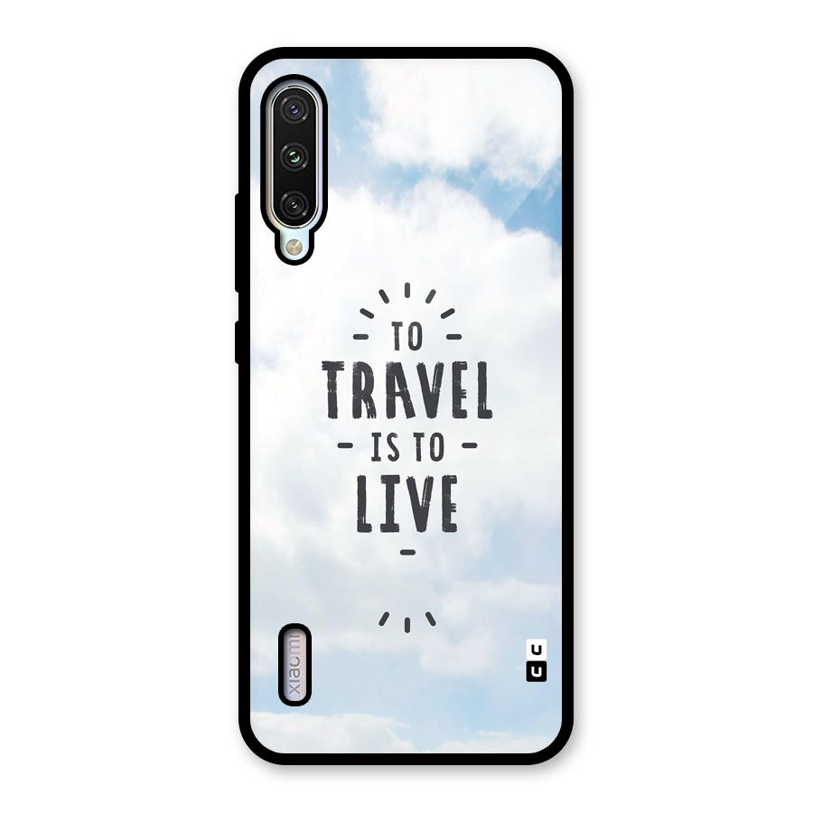 Travel is Life Glass Back Case for Mi A3