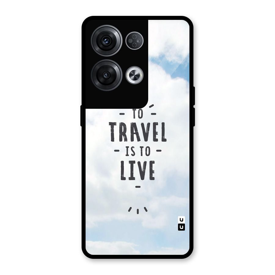 Travel is Life Glass Back Case for Oppo Reno8 Pro 5G