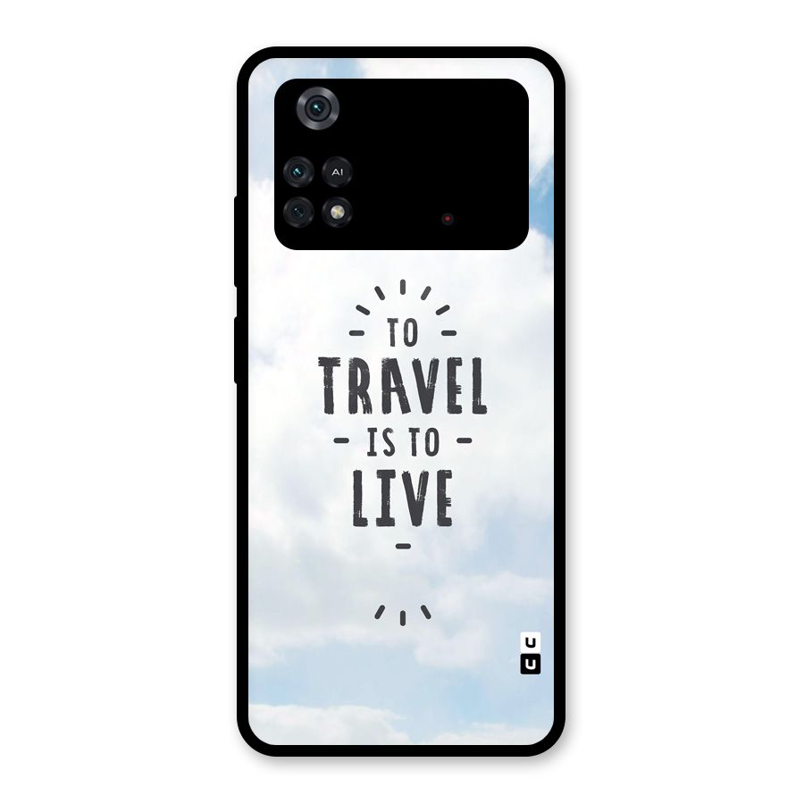 Travel is Life Glass Back Case for Poco M4 Pro 4G