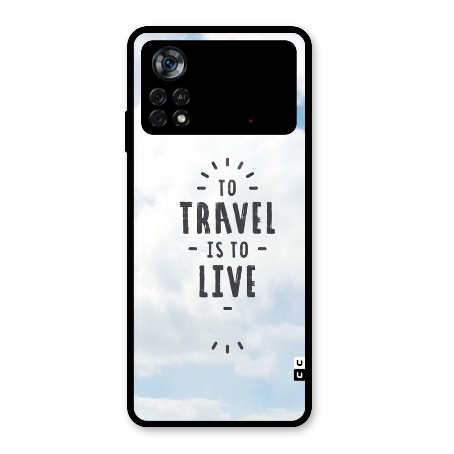 Travel is Life Glass Back Case for Poco X4 Pro 5G