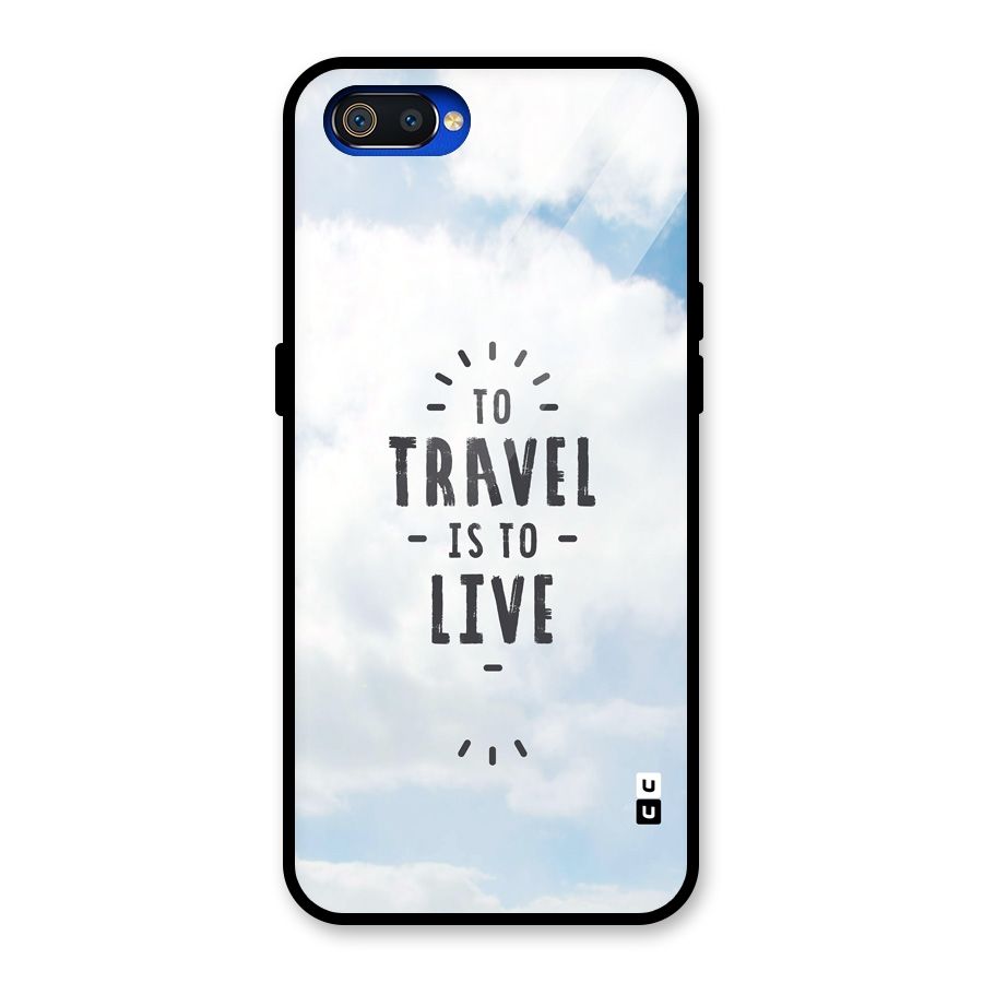 Travel is Life Glass Back Case for Realme C2