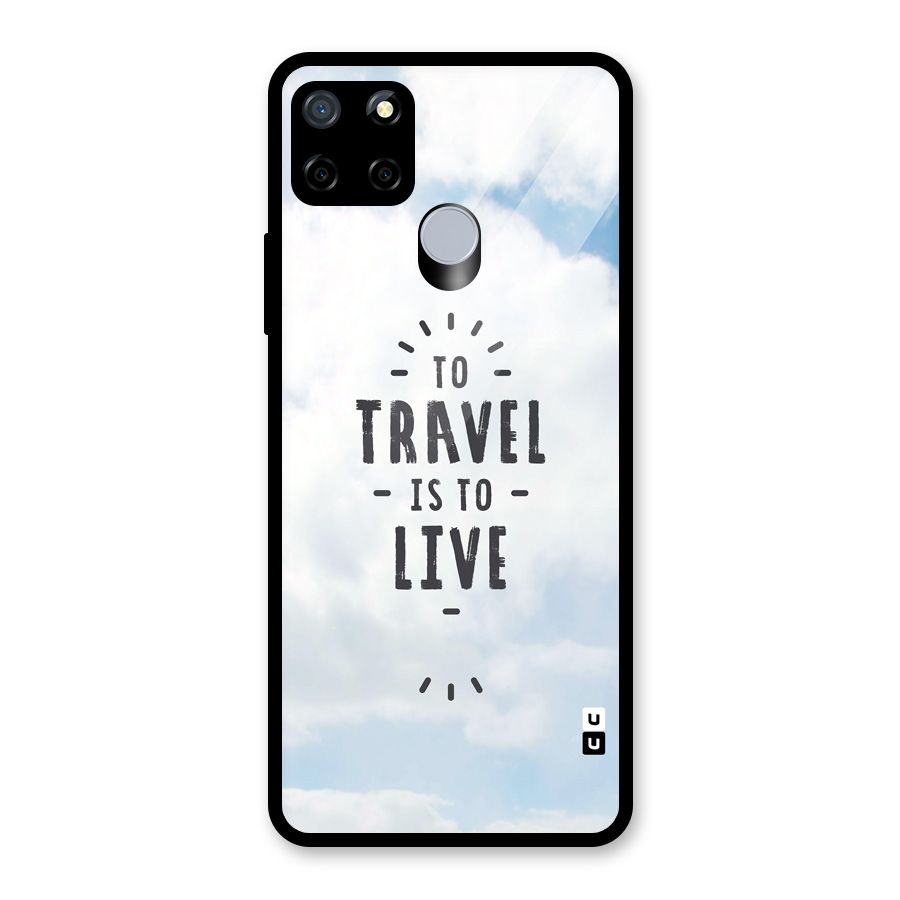 Travel is Life Glass Back Case for Realme Narzo 30A