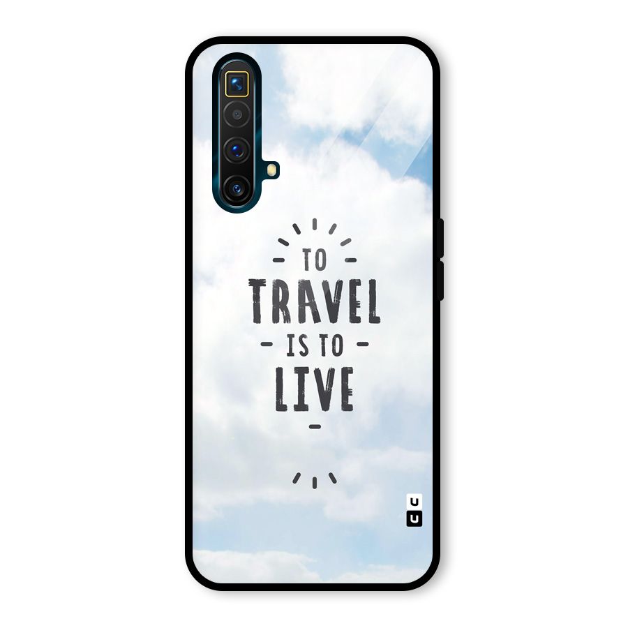 Travel is Life Glass Back Case for Realme X3 SuperZoom