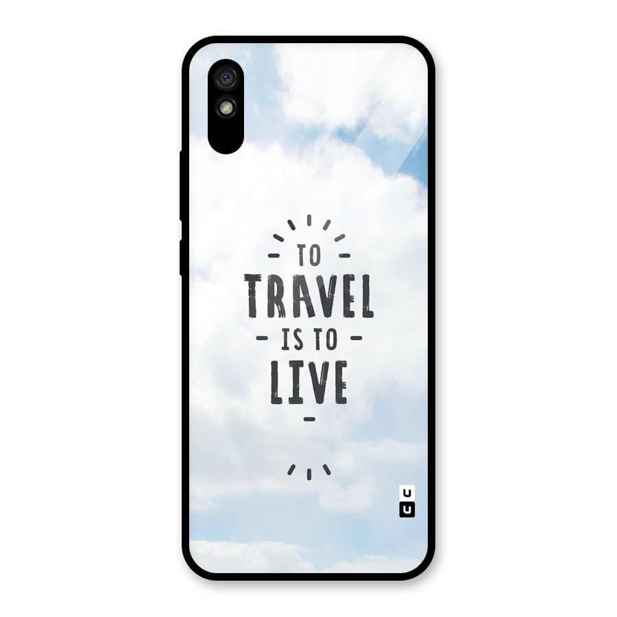 Travel is Life Glass Back Case for Redmi 9A