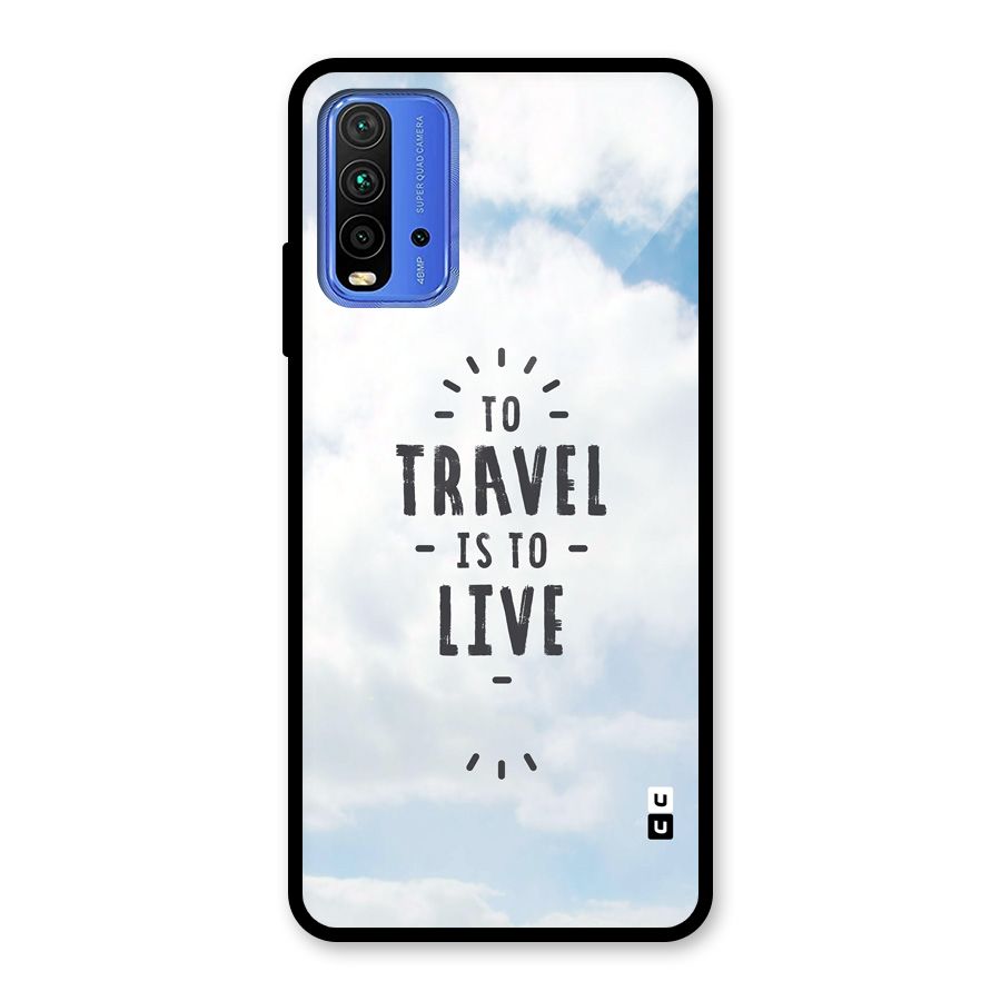 Travel is Life Glass Back Case for Redmi 9 Power