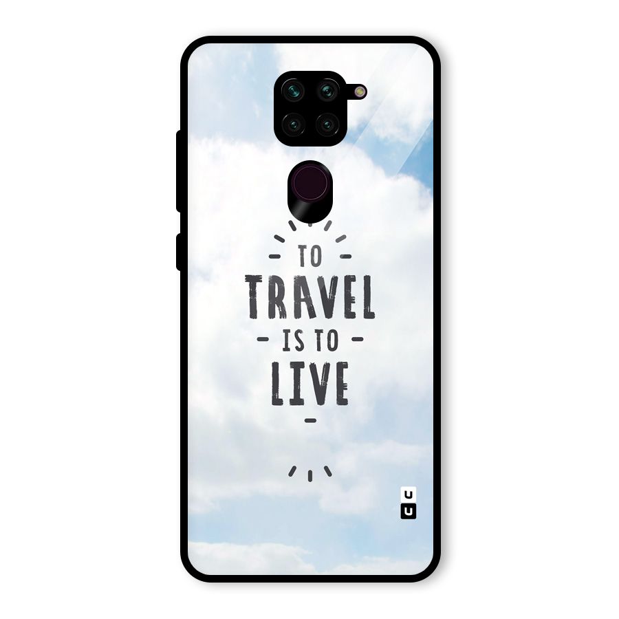 Travel is Life Glass Back Case for Redmi Note 9