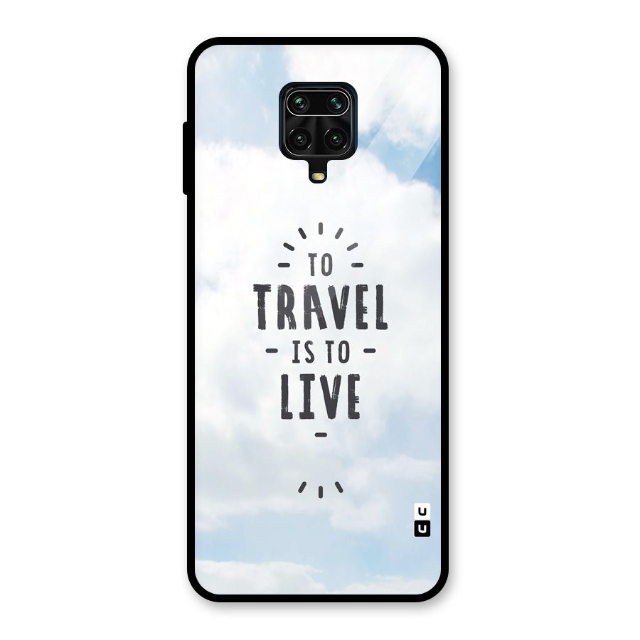 Travel is Life Glass Back Case for Redmi Note 9 Pro