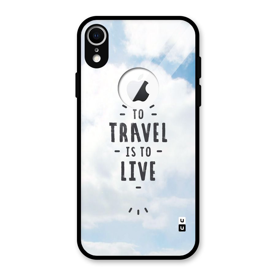 Travel is Life Glass Back Case for iPhone XR Logo Cut