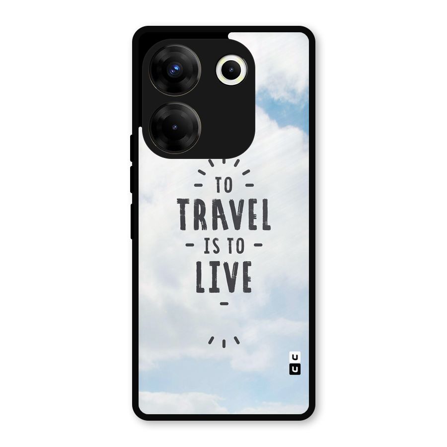 Travel is Life Metal Back Case for Tecno Camon 20 Pro
