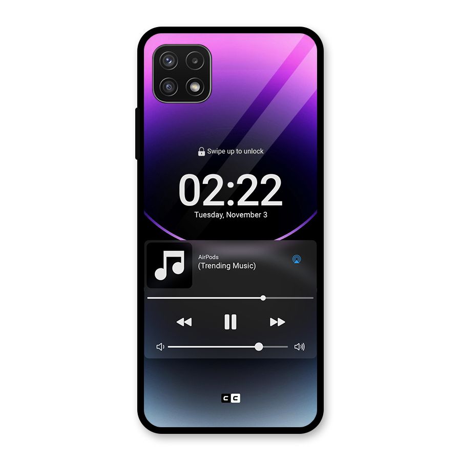 Trending Music Glass Back Case for Galaxy A22 5G
