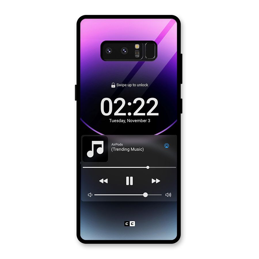 Trending Music Glass Back Case for Galaxy Note 8