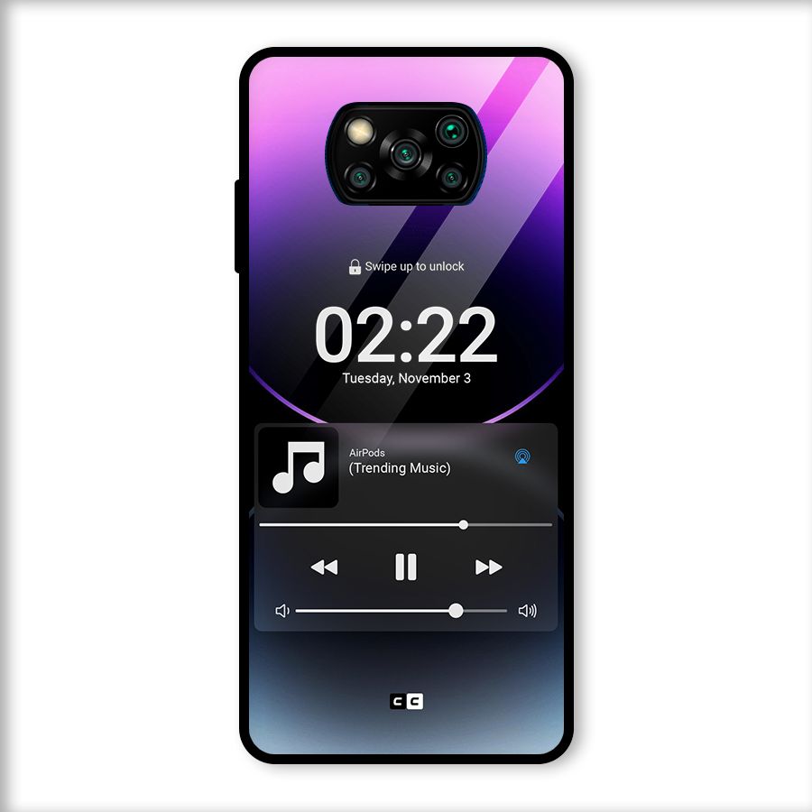 Trending Music Glass Back Case for Poco X3