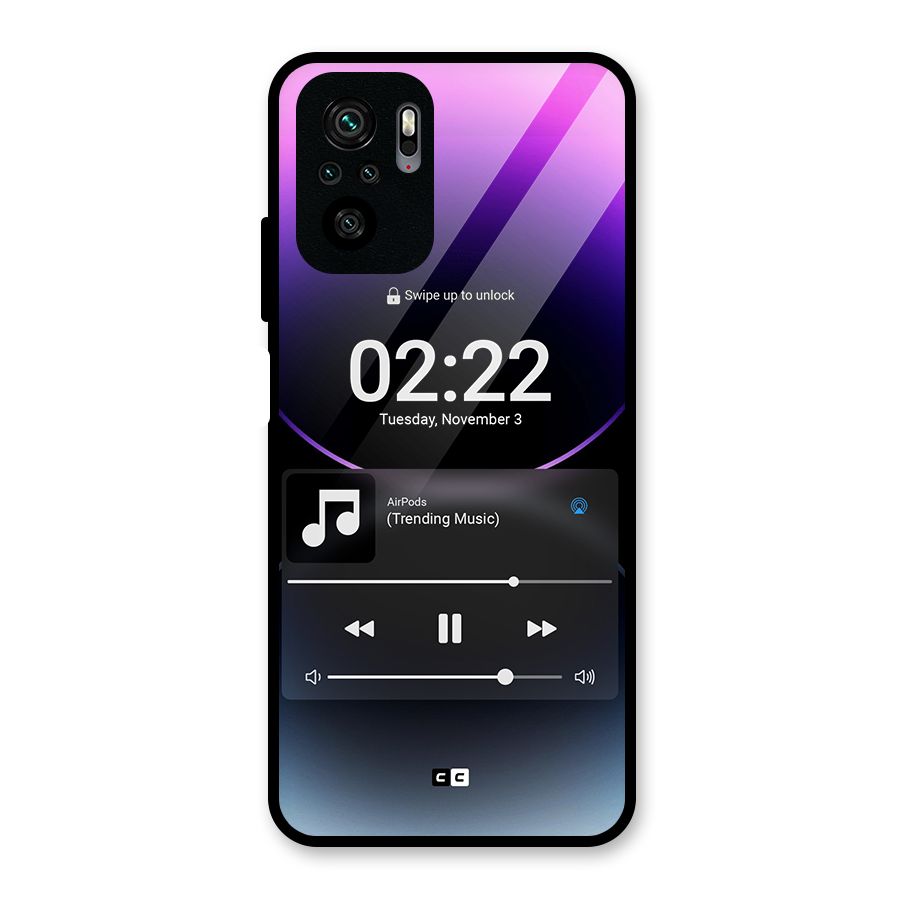 Trending Music Glass Back Case for Redmi Note 10S
