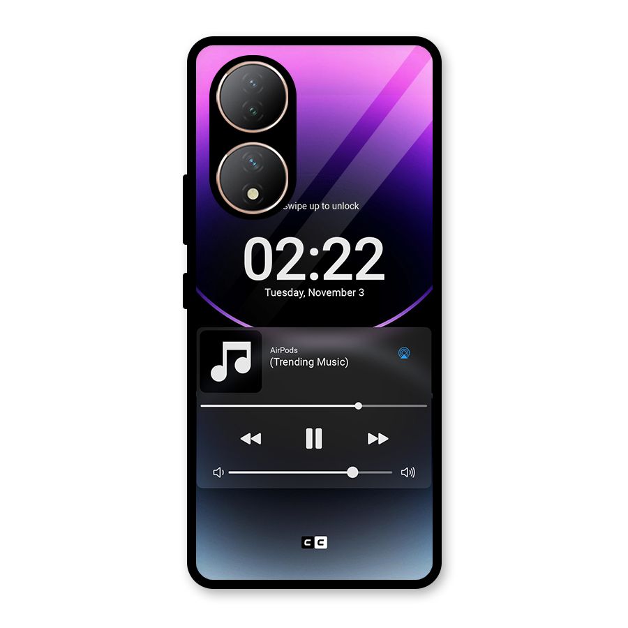 Trending Music Glass Back Case for Vivo T2