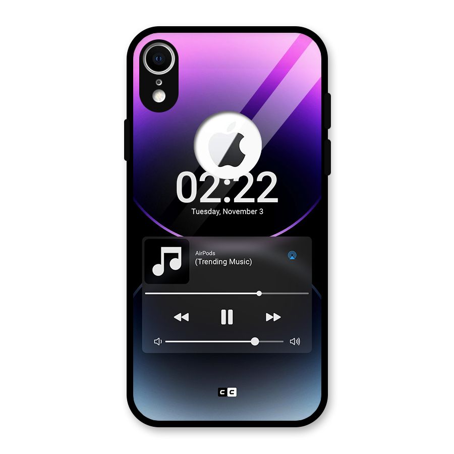 Trending Music Glass Back Case for iPhone XR Logo Cut