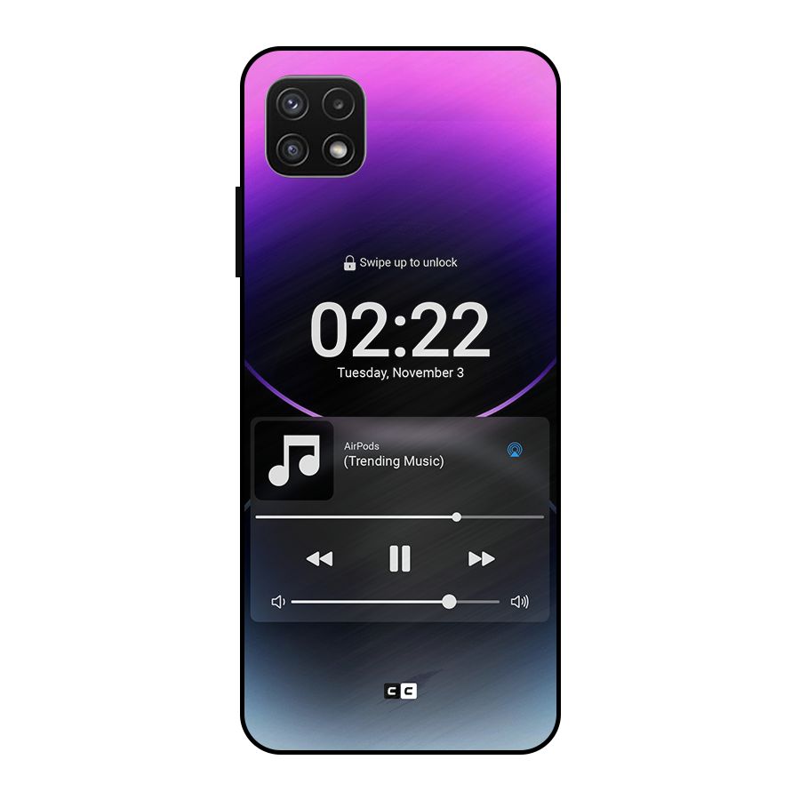 Trending Music Metal Back Case for Galaxy A22 5G