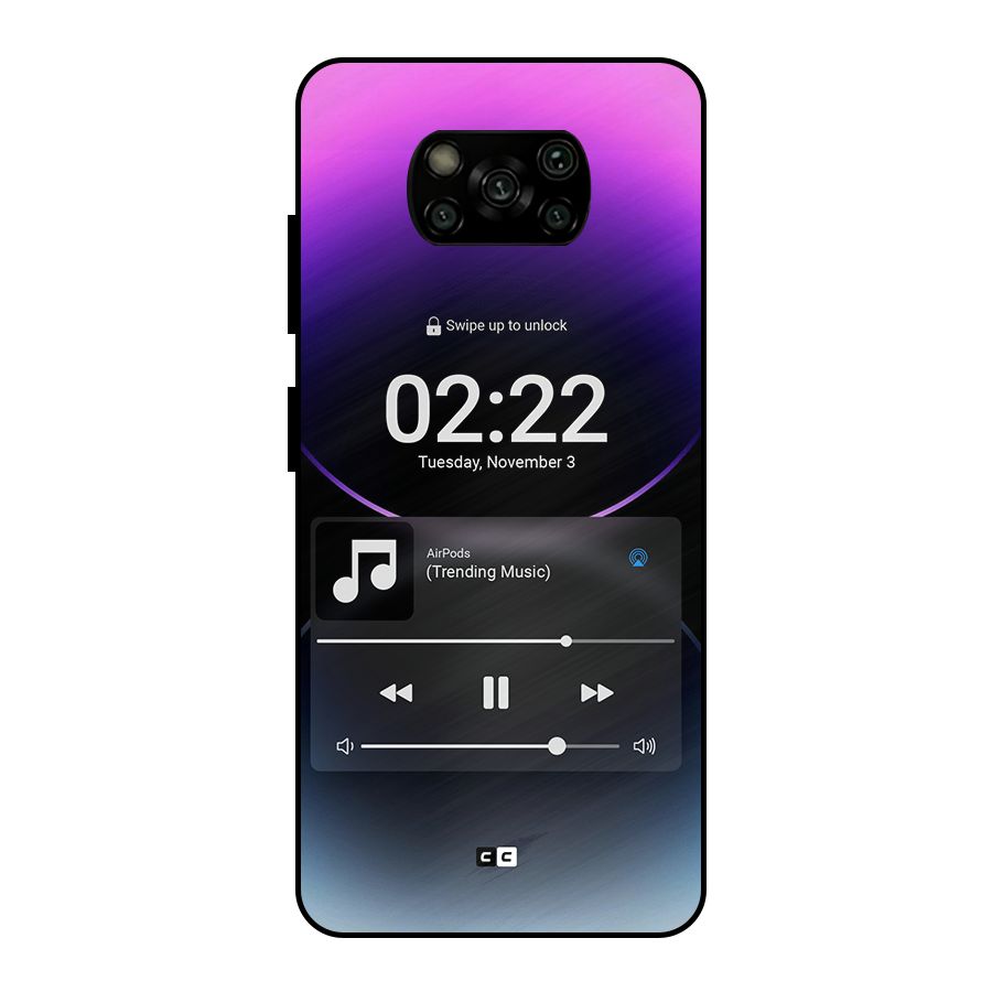 Trending Music Metal Back Case for Poco X3