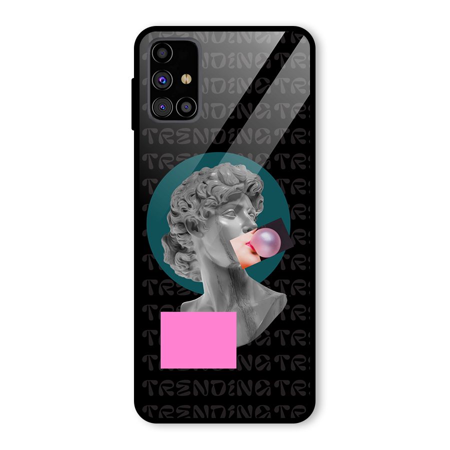 Trending Typo Glass Back Case for Galaxy M31s
