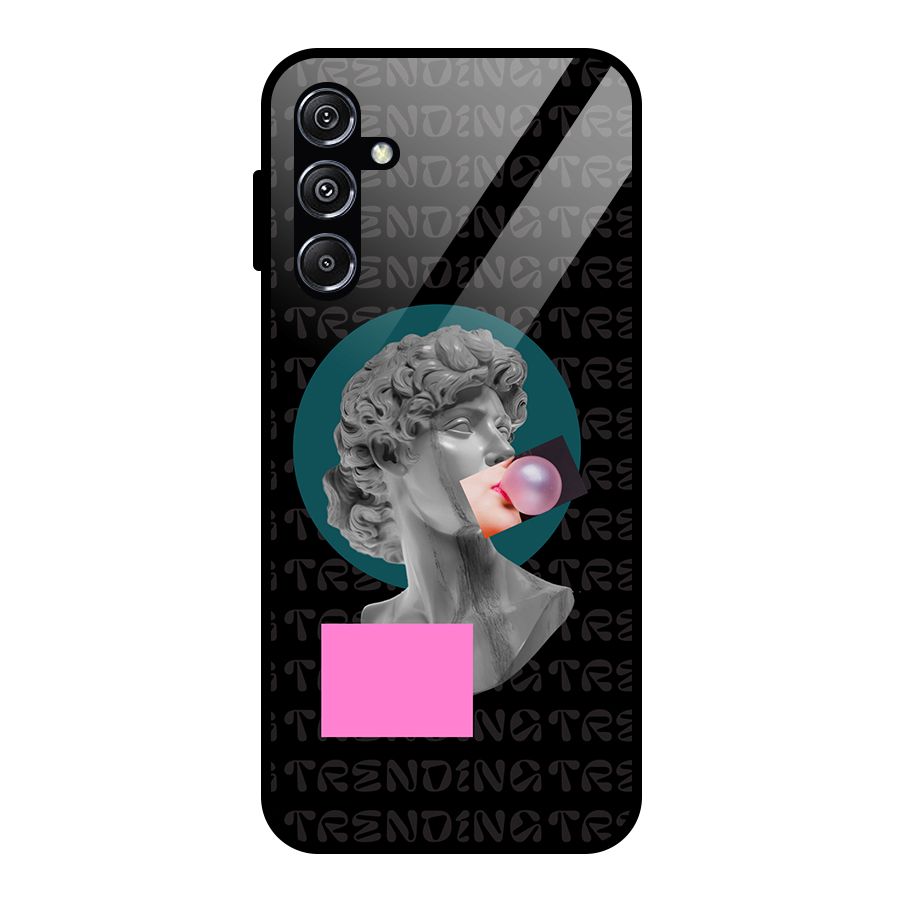 Trending Typo Glass Back Case for Galaxy M34 5G