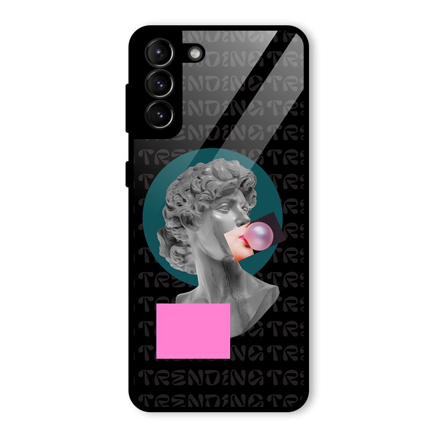 Trending Typo Glass Back Case for Galaxy S21 Plus