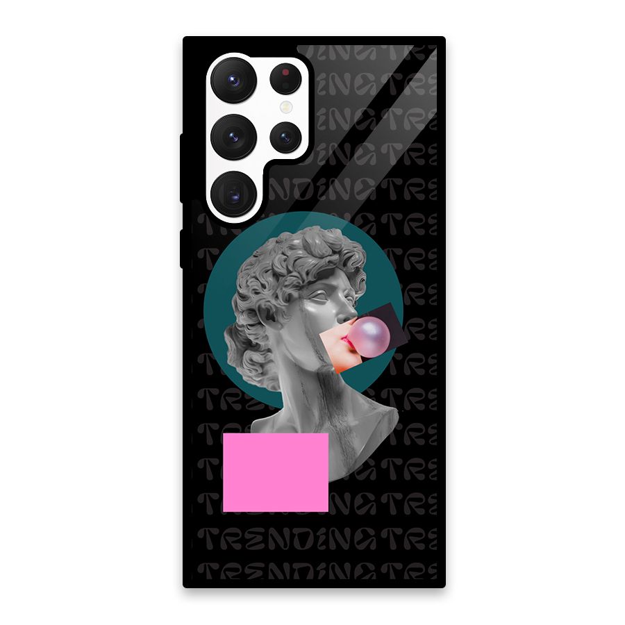 Trending Typo Glass Back Case for Galaxy S22 Ultra 5G