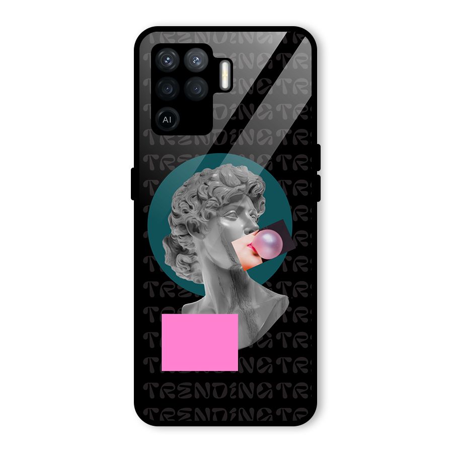 Trending Typo Glass Back Case for Oppo F19 Pro