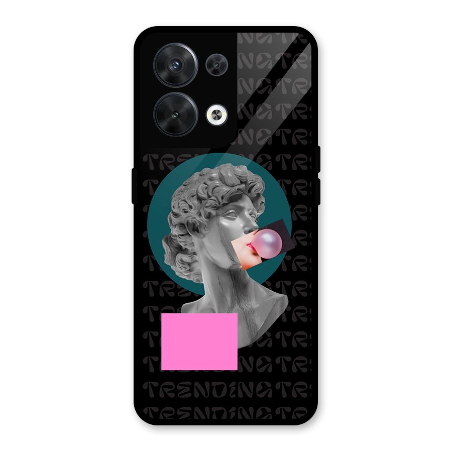 Trending Typo Glass Back Case for Oppo Reno8 5G