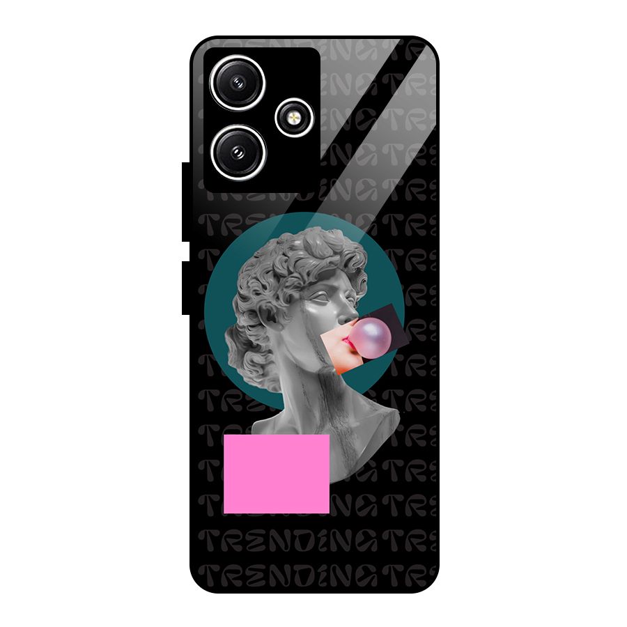 Trending Typo Glass Back Case for Poco M6 Pro