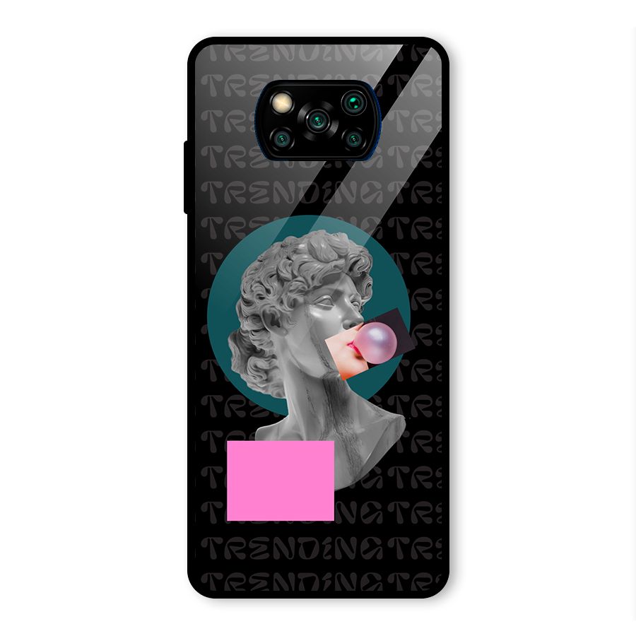 Trending Typo Glass Back Case for Poco X3 Pro