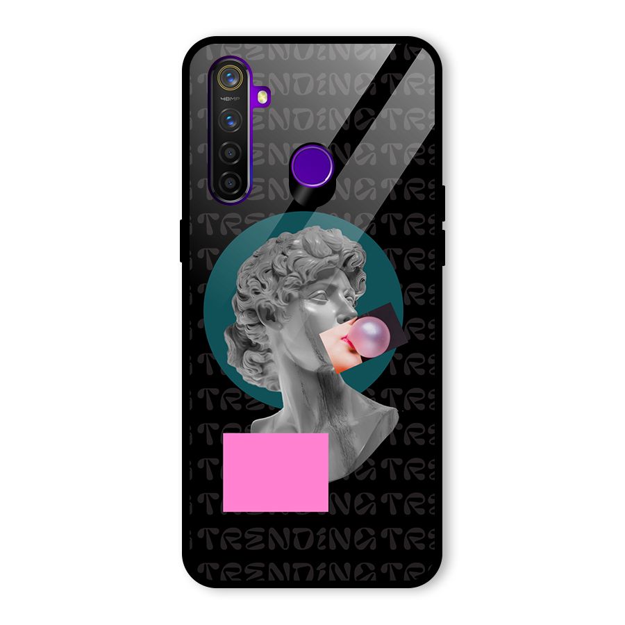 Trending Typo Glass Back Case for Realme 5 Pro