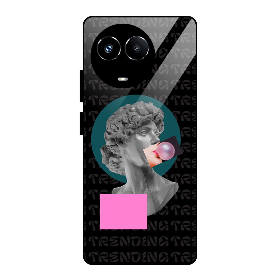 Trending Typo Glass Back Case for Realme Narzo 60X