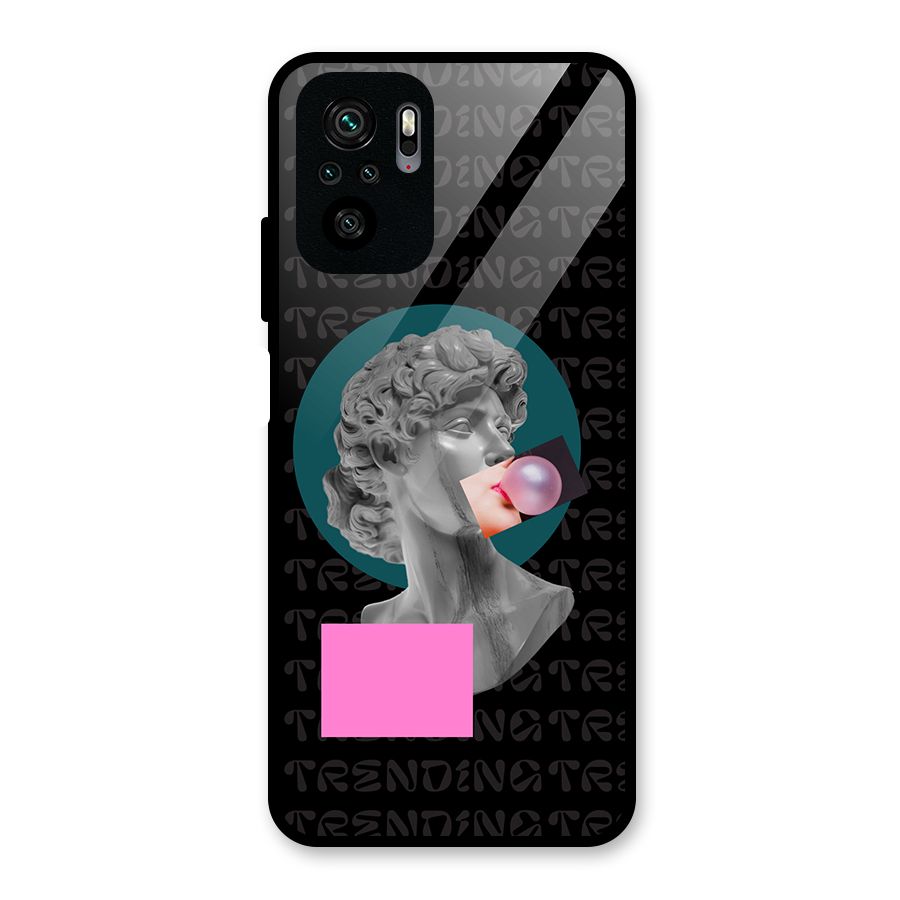 Trending Typo Glass Back Case for Redmi Note 10