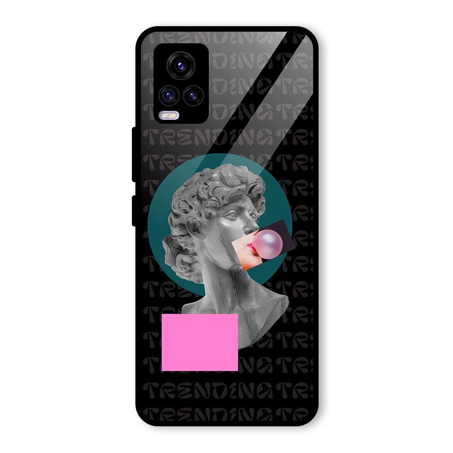 Trending Typo Glass Back Case for Vivo V20 2021