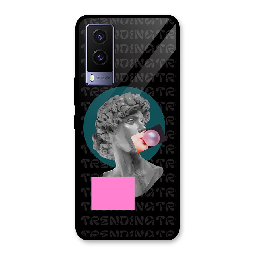 Trending Typo Glass Back Case for Vivo V21e 5G