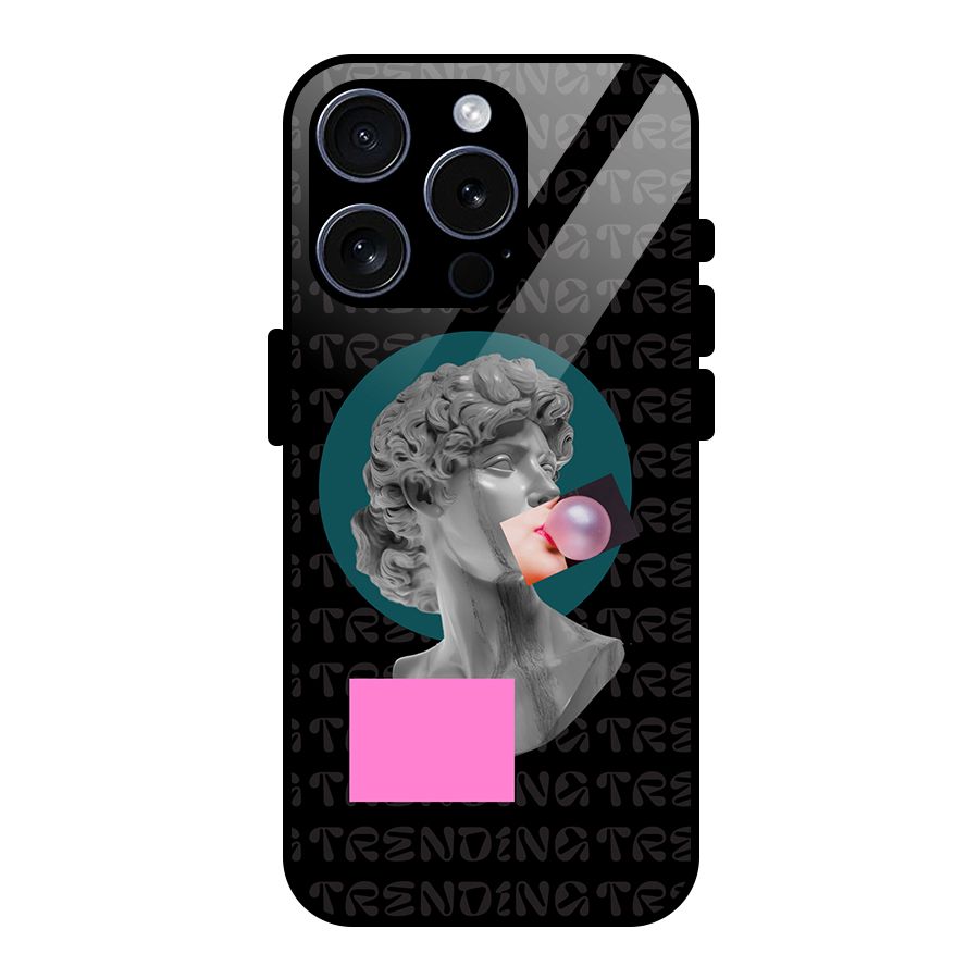 Trending Typo Glass Back Case for iPhone 15 Pro