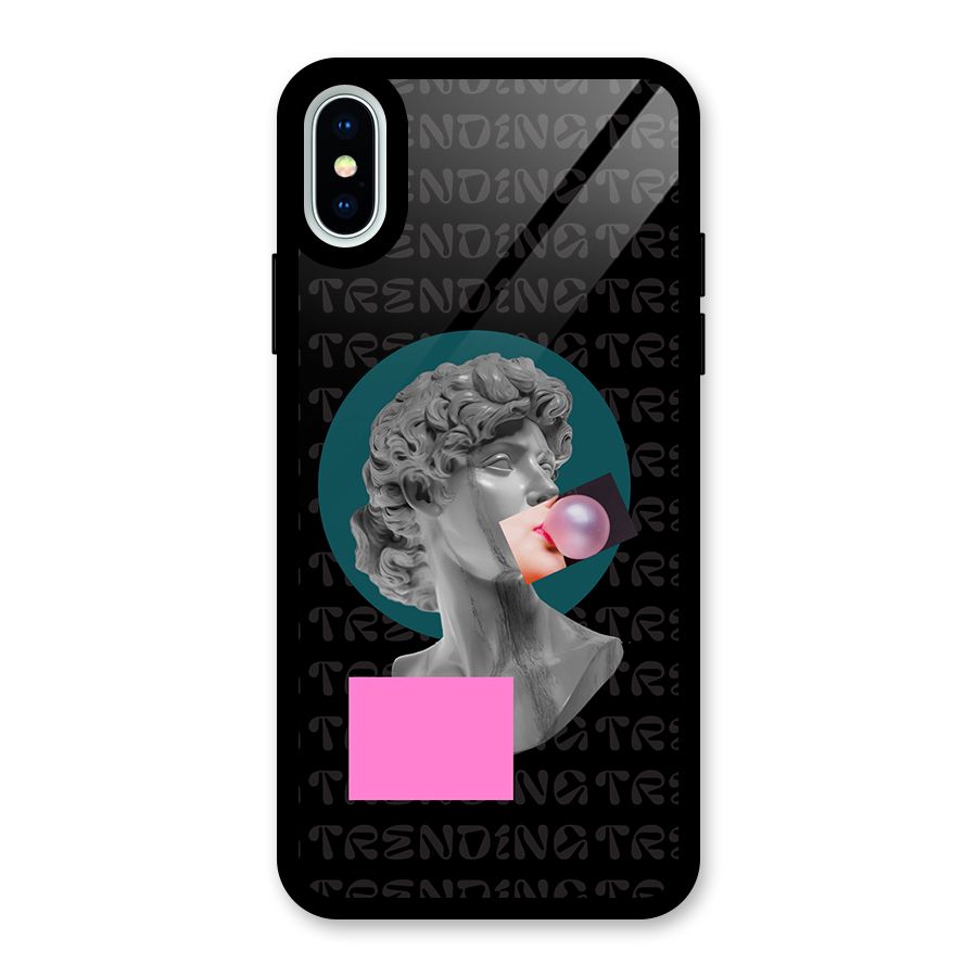 Trending Typo Glass Back Case for iPhone XS