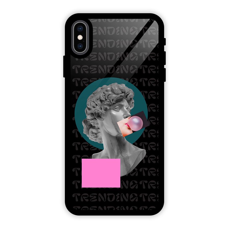 Trending Typo Glass Back Case for iPhone XS Max