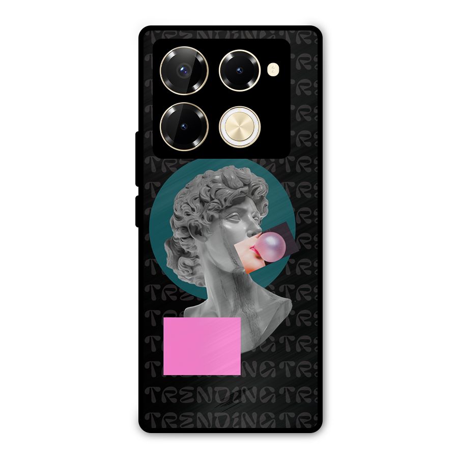 Trending Typo Metal Back Case for Infinix Note 40 Pro Plus