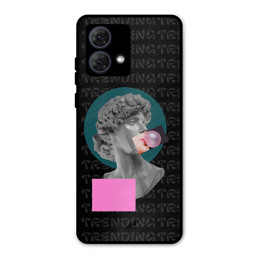 Trending Typo Metal Back Case for Moto G84