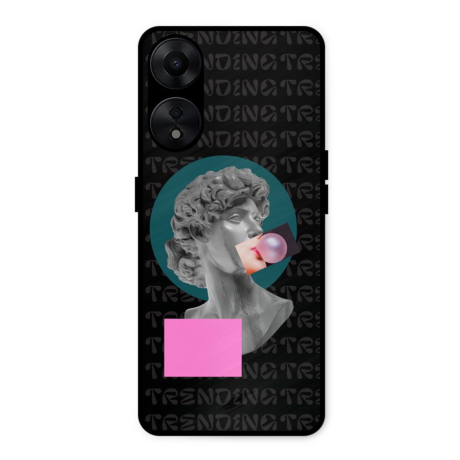 Trending Typo Metal Back Case for Oppo A78 5G
