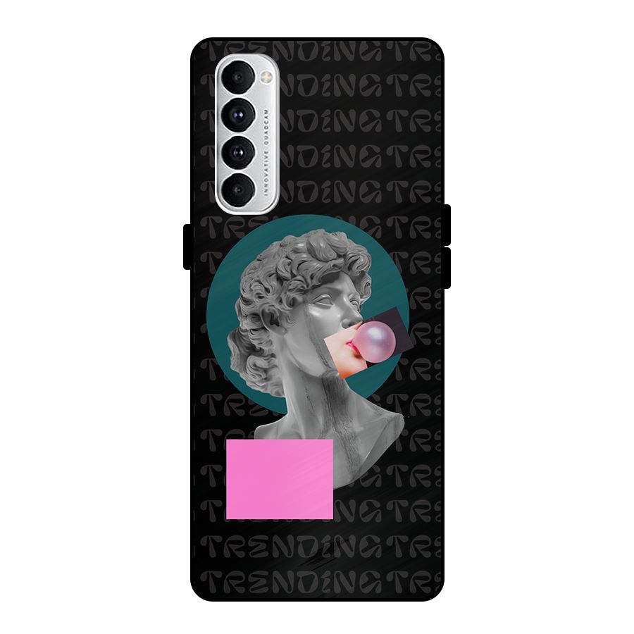 Trending Typo Metal Back Case for Oppo Reno4 Pro